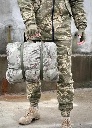 Спальный мешок зимний до 35с тактический светлый камуфляж спальник одеяло туристический армейский на синтепоне2 фото