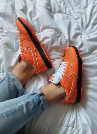 Женские кроссовки nike sb dunk low orange lobster3 фото