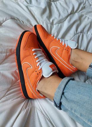 Женские кроссовки nike sb dunk low orange lobster5 фото