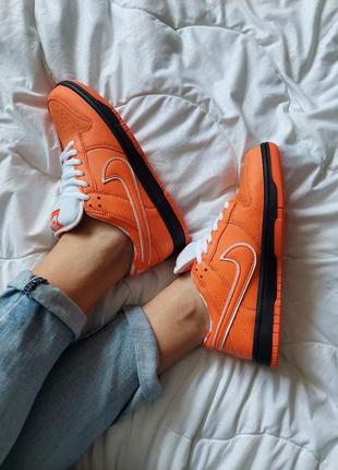 Женские кроссовки nike sb dunk low orange lobster7 фото