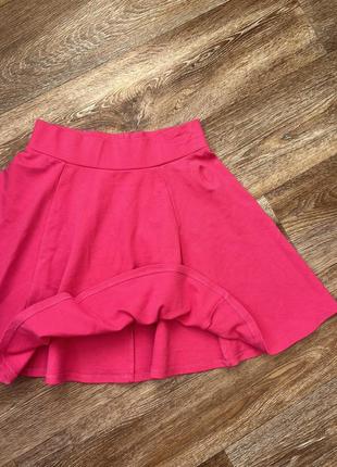 Розовая юбка барби 😍 клеш pimkie расклешенная малиновая юбка свободная плотная xs-s5 фото