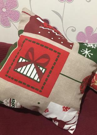 Подушка новогодняя декор подарочная1 фото
