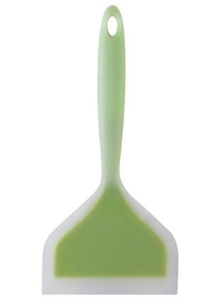 Лопатка с антипригарным покрытием volro нейлон+силикон 25,7х12 см зеленый (vol-1846)