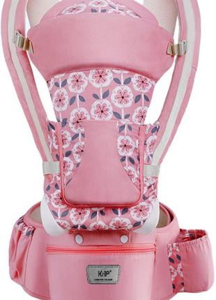 Хіпсит, ерго-рюкзак, кенгуру, перенесення baby carrier 6в1 рожевий