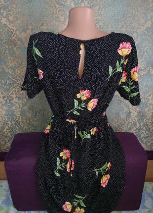 Красивое платье в цветы вискоза р.44/468 фото