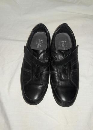 Кожаные туфли footglove 37-38размер на липучках3 фото