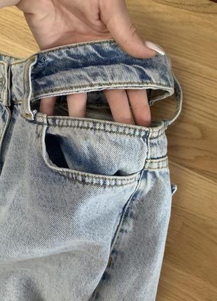 Прямые джинсы на высокой посадке4 фото