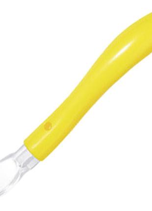 Силиконовая ложка для кормления ребенка 16,3х2,1см желтый (vol-10155)