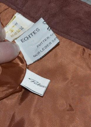 Женские кожаные (замшевые) шорты премиум бренда peter hahn (38)4 фото