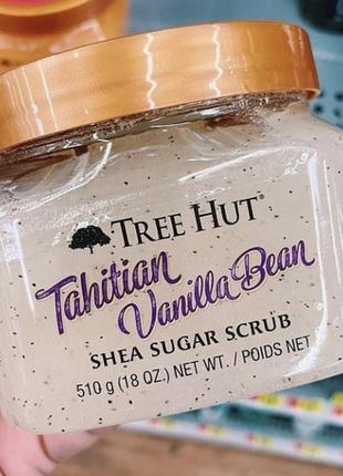 Цукровий скраб для тіла “tahitian vanilla bean” tree hut 500 мл