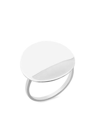 Кільце срібне жіноче каблучка без каменів круг срібло 925 покрите родієм 18 розмір 1029 3.64г3 фото