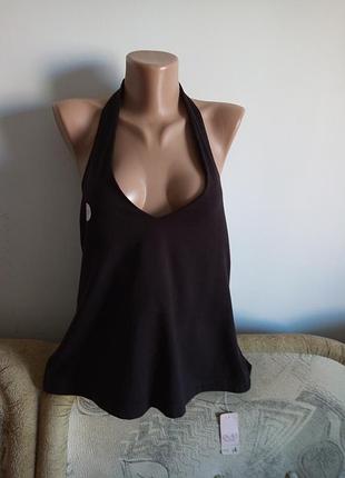 Шоколадный натуральный стрейчевый топ, р. 18-20/3xl-4xl