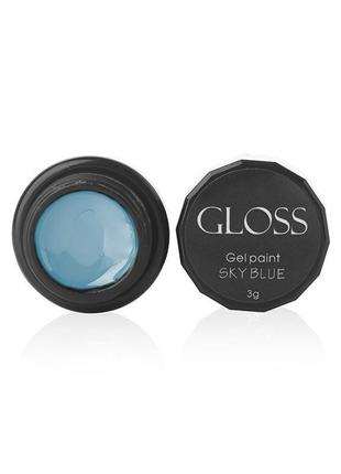 Гель-краска gloss sky blue1 фото