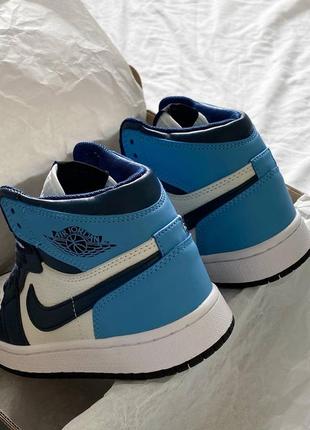 Кросівки nike air jordan retro high blue9 фото