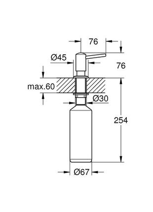 Дозатор для мийного засобу grohe (40536000)2 фото