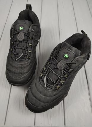 Кроссовки меррелл термо merrell vibram thermo black green9 фото