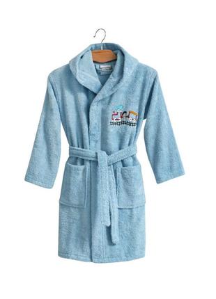 Халат детский lotus - train голубой
