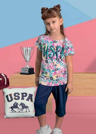 Футболка+капрі для дівчинки 457-4 u.s.polo assn