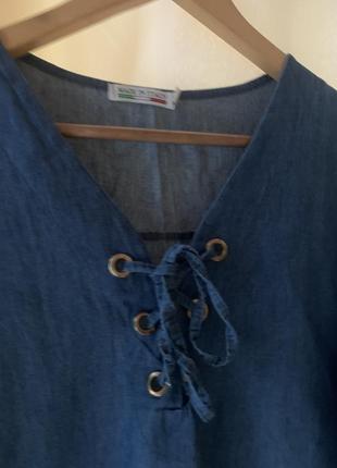 Блуза з тонкого джинсу2 фото