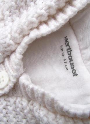 Стильная теплая кофта свитер  реглан   с капюшоном vertbaudet.2 фото