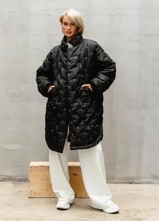 Теплая женская куртка-рубашка стеганая оверсайз синтепух 42-52 размеры разные цвета5 фото