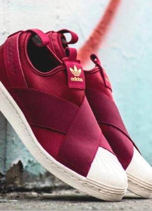 adidas originals superstar slip on burgundy red s81340 349 129929979
