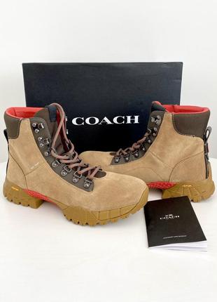 Coach hybrid city hiker boot мужские брендовые кожаные ботинки боты коач оригинал кожа коуч на подарок парню подарок мужу