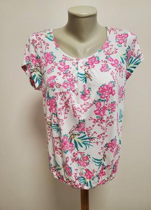 Красивая брендовая трикотажная вискозная блузка нежной расцветки1 фото