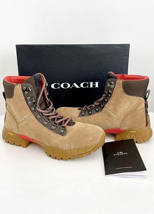 Coach hybrid city hiker boot женские брендовые кожаные ботинки боты коач оригинал кожа коуч на подарок жене подарок девушке