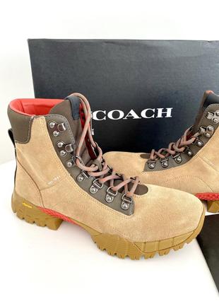 Coach hybrid city hiker boot женские брендовые кожаные ботинки боты коач оригинал кожа коуч на подарок жене подарок девушке2 фото