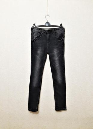 Denim со джинсы чёрно-серые узкие скинни котон на все сезоны на мальчика 11-12-13лет3 фото