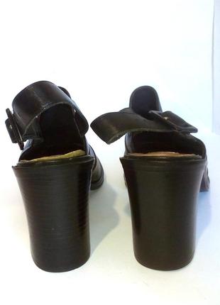 👠👠👠 стильные кожаные закрытые босоножки на каблуке от river island, р.38 код s38937 фото