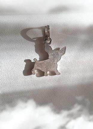 🐕 підвіска срібло бульдог мопс кулон собака6 фото