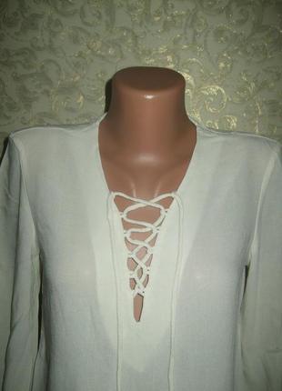 Стильная блузка со шнуровкой h&m8 фото