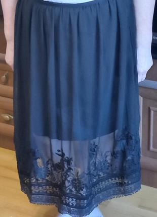 Шикарная юбка с кружевом2 фото