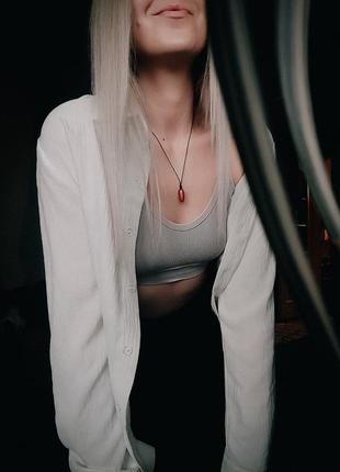 Красный яшм камень кулон на шею2 фото