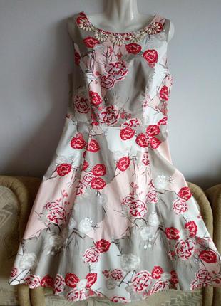 Платье натуральное, с камнями, john rocha, р. 16/xxl