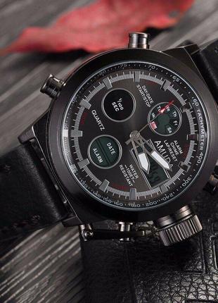 Електронні чоловічі годинники з підсвічуванням amst 3003. армійські водонепроникні годинни...