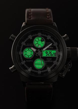 Електронні чоловічі годинники з підсвічуванням amst 3003. армійські водонепроникні годинни...