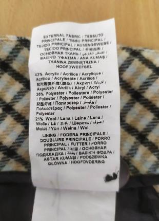 Шерстяные штаны в клетку trussardi jeans, шерсть, высокая посадка3 фото