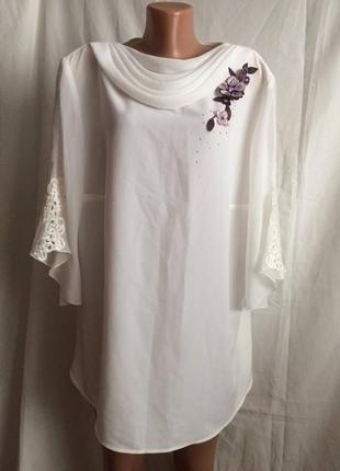 Блуза белая нарядная