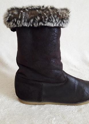 Зимние сапоги с напылением на меху фирмы navy run boot p. 39 стелька 25,5 см