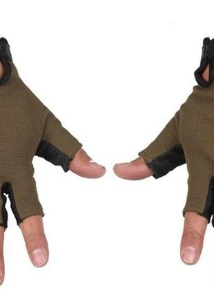 Тактические перчатки 5.11 короткопальцевые коричневые l