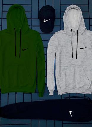 Спортивний комплект сіро зелений nike