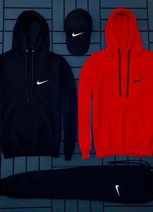 Спортивний комплект чорно червоний nike