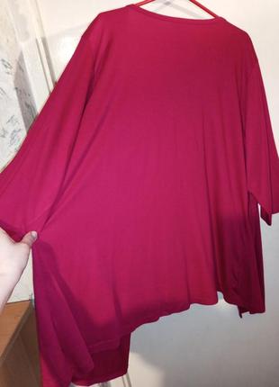 Натуральна,трикотажна,жіночна блузка-кардиган,2 в 1,мега батал,індія2 фото