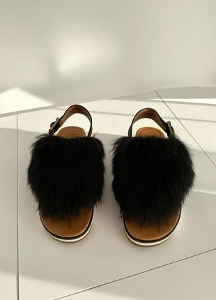 Ugg тапки меховые босоножки меховые оригинал4 фото