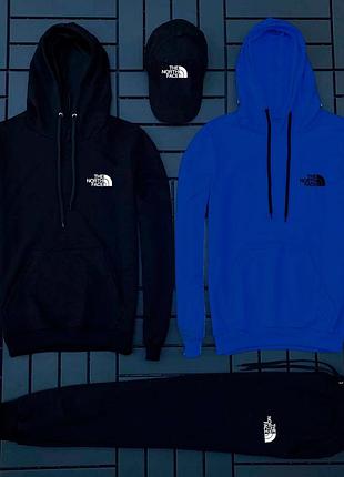 Спортивный комплект черно синий tnf