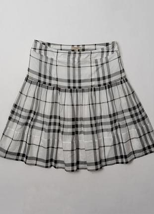Burberry london white nova check skirt жіноча спідниця
