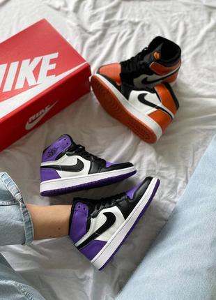 Кросівки nike air jordan retro high court purple3 фото